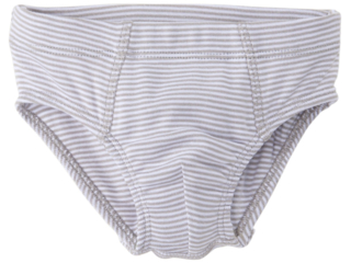 Jungen Slip Bio-Baumwolle grau-weiß gestreift
