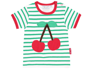 Kinder T-Shirt Kirschen-gestreift
