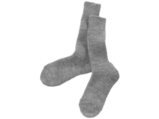 Kindersocken Schurwoll-Plüsch melange-grau