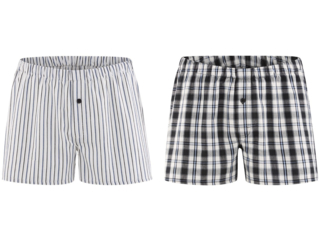 Herren Boxershorts "Gregor" 2er Pack black