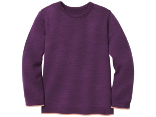 Kinder Strickpullover Bio-Merinowolle pflaume