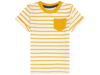 Baby und Kinder T-Shirt "Odo" curry-gestreift