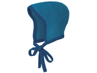 Baby Strickmütze melange-marine-blau