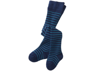 Baby Strumpfhose Baumwolle (kbA) Frottee marine-geringelt