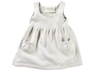 Baby und Kinder Kleid Strick-Qualität Bio-Baumwolle hellgrau melange