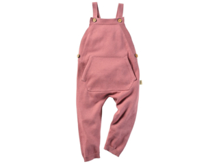 Baby und Kinder Latzhose Strick-Qualität Bio-Baumwolle rose