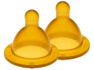 Flaschensauger Naturkautschuk Weithals 2er-Pack