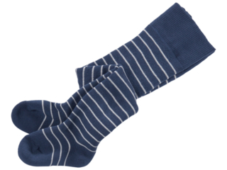 Baby Strumpfhose Baumwolle (kbA) Frottee blau-geringelt