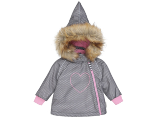Baby und Kinder Winterjacke mit Kapuze "Chiana" granit