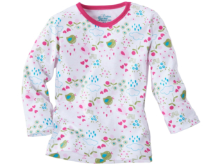 Kinder Unterhemd Langarm Bio-Baumwolle Birds