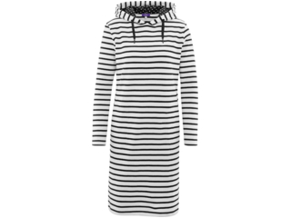 Damen Kleid mit Kapuze "Gigi" offwhhite-stripes