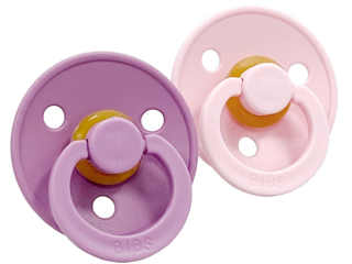 Schnuller Naturkautschuk 2er Pack kirschförmig lavendel-pink