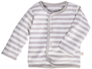 Baby Jacke Bio-Baumwolle grau-off white