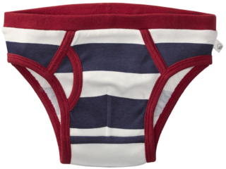 Jungen Slip Bio-Baumwolle Blockstreifen Blau