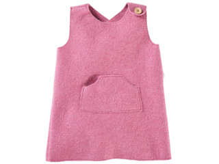 Kinder Kleid Bio Schurwoll-Walk pink