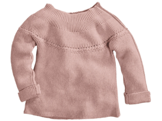 Kinder Pullover Bio-Baumwolle Strick rosé