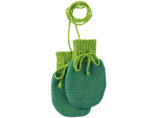 Baby Handschuhe melange-grün