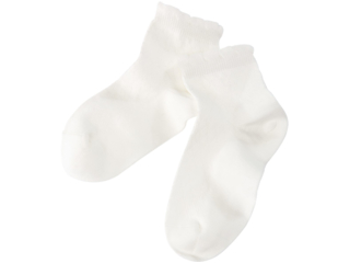 Kinder Socken Ajourstrick wollweiß
