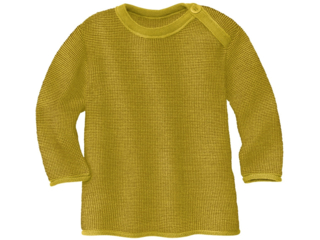 Baby und Kinder Pullover Bio-Merinowolle (kbT) melange-curry-gold