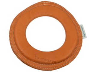 Frisbee Wurfring "Loop" aus pflanzlich gegerbtem Leder indiansummer