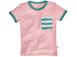 Kinder T-Shirt Bio-Baumwolle rosa mit Tasche