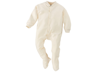 Baby Schlafanzug, Bio-Schafschurwolle (kbT) natur