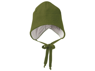 Baby und Kinder Mütze, Merino-Wollwalk (kbT) oliv