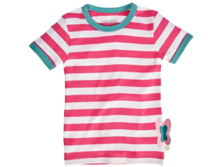 Kinder T-Shirt Bio-Baumwolle pink-off white