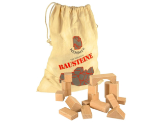 100 Natur Bausteine aus Holz