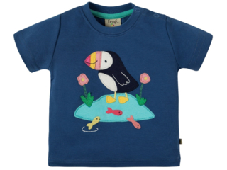 Baby und Kinder T-Shirt Papageientaucher marine