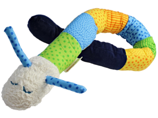 Puckschnecke Patchwork blau bunt