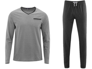 Herren Schlafanzug "Colin" 2-teilig stone-grau