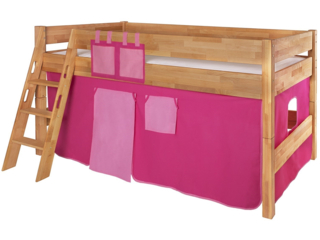Spielvorhang für Spiel- und Hochbett, 3-teilig, pink-rosa