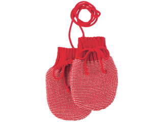 Baby Handschuhe melange-hellrot