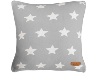 Kissenbezug 40x40 cm Bio Baumwolle, Sterne grey