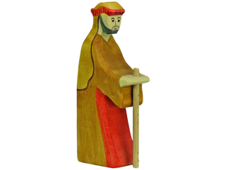 Holzfigur "Hirte mit Stab 2" Schöne Weihnachtszeit