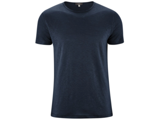 Herren T-Shirt "Andy" Bio-Leinen ink blue