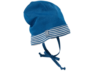 Baby und Kinder Beanie Mütze "Luca" Wolle-Seide ocean