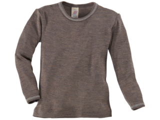 Kinder Langarmshirt Unterhemd walnuss
