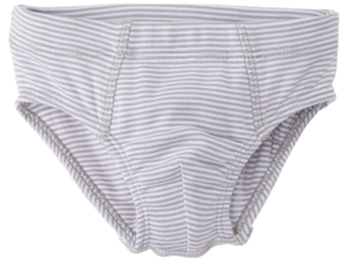 Jungen Slip Bio-Baumwolle grau-weiß gestreift