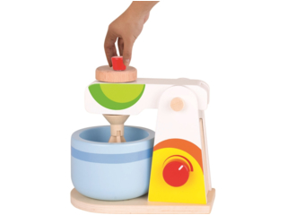 Mixer für die Kinderküche, Lindenholz, 2-teilig