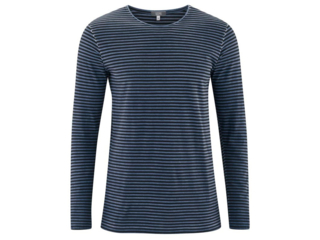 Herren Langarm Shirt "Florian" blue shadow-black