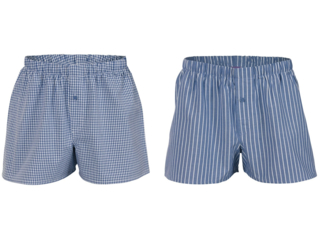 Herren Boxershorts "Gregor" 2er Pack denim blue