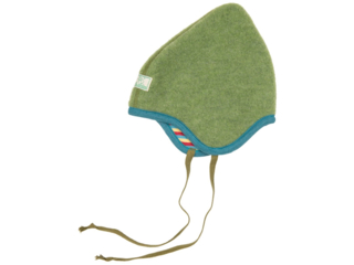 Baby und Kinder Mütze zum Wenden "Flora" moosgrün