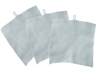 Stricklappen Bio-Baumwolle 3er-Set sky blue
