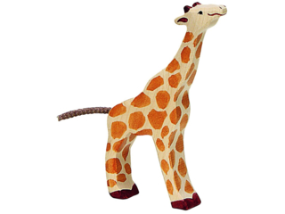Holzfigur "Giraffe klein, fressend" Abenteuer Wildnis