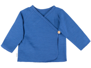 Baby Shirt zum Wickeln Bio-Merinowolle (kbT) nautic