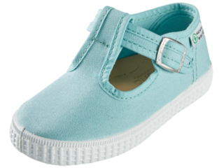 Kinder Schuhe Ballerinas mit Riemchen und Druckknopf opal