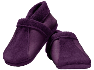 Baby und Kinder Hausschuhe Krabbelschuhe Ecopell Leder "Sporty" lila
