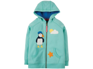 Kinder Sweatjacke mit Kapuze Papageientaucher